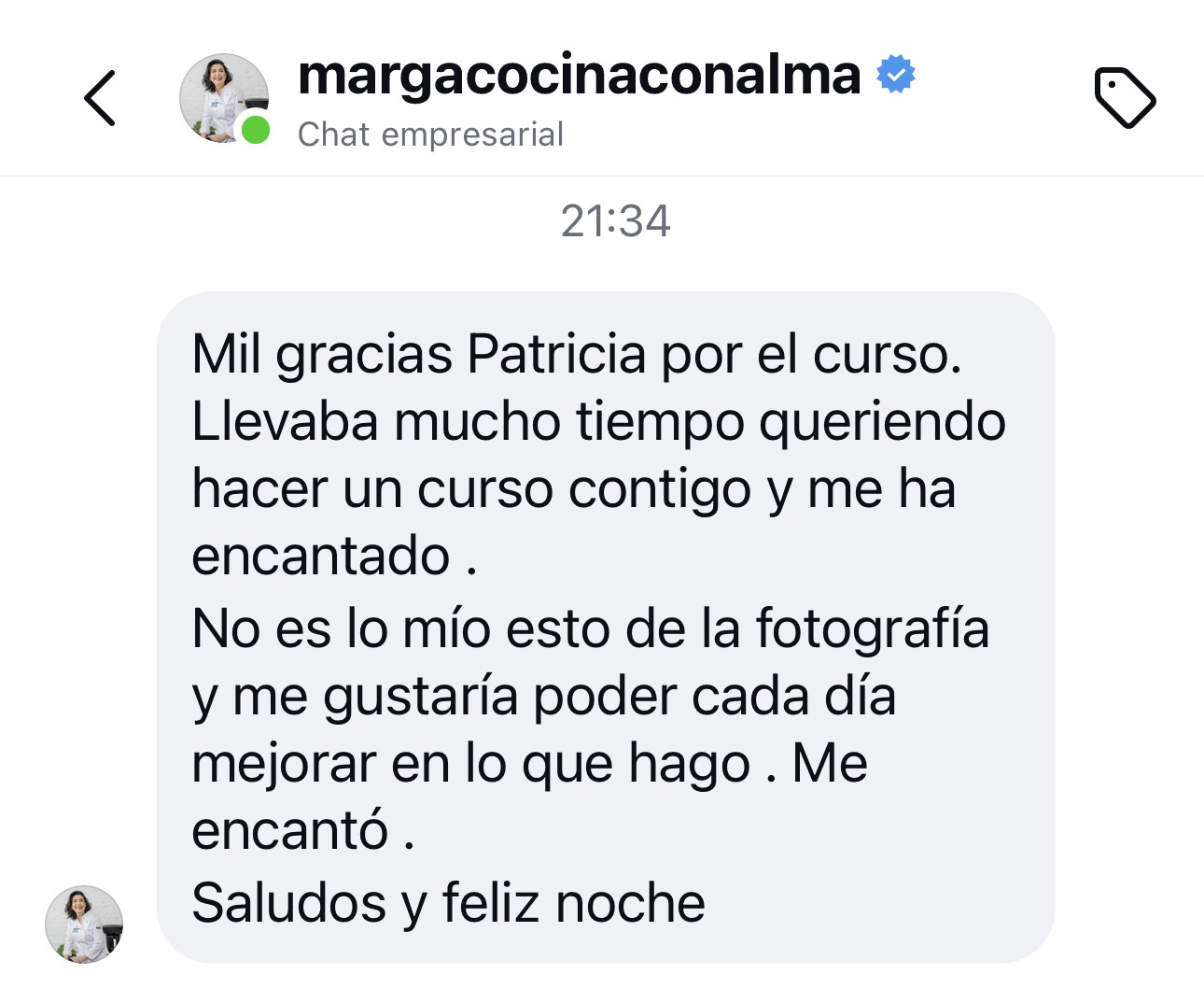 Testimonio de alumna 4